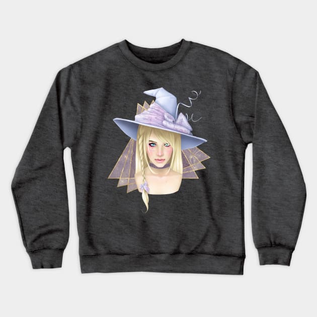 Periwinkle Witch Crewneck Sweatshirt by CatAstropheBoxes